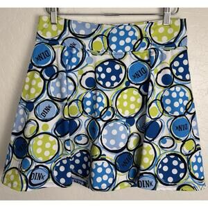 Pickleball Bella Blue White 4/18-20 Dink Spellout Skort 1890